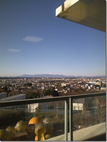 病院の窓から富士山